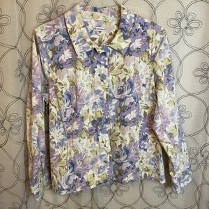 Croft & Barrow women's Pastel Floral print jacket size XL